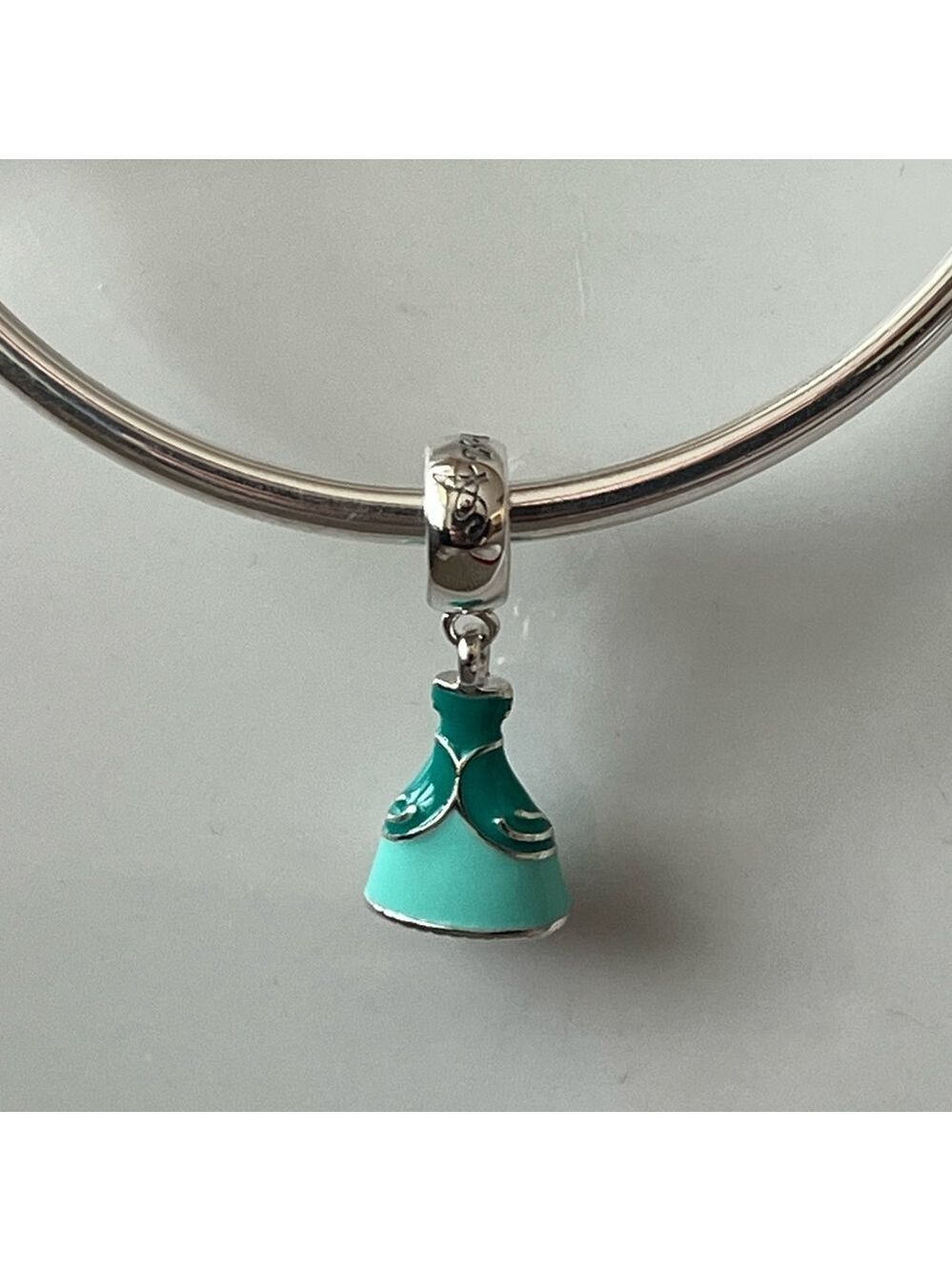 Sterling Silver Disney Ariel Princess Dress Dangle Charm